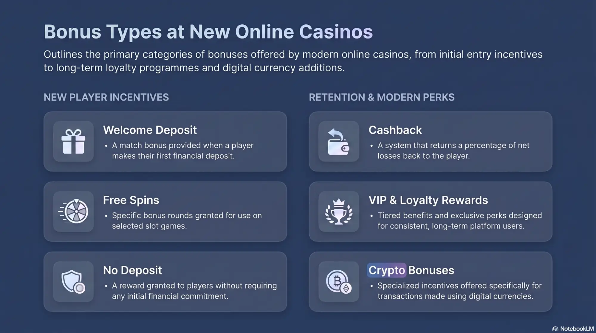 bonus type at new online casinos