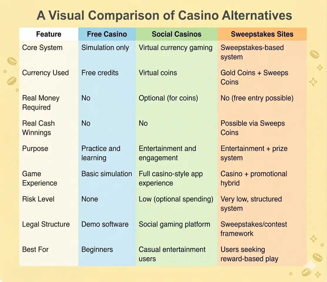 comparison of casino alternative
